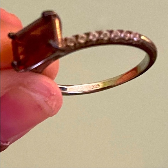 Elegant Natural Garnet Necklace & 925 Sterling Garnet Ring - Picture 7 of 11